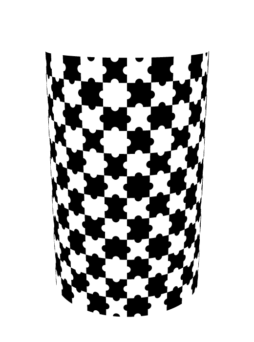 A PuzzlePole rendered as a camera would see it